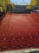 Teppich Orient Afghan 300x400 cm 100% Wolle Handgeknüpft Rug rot