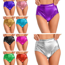 Damen Höschen Disco Unterseite Party Hot Pants Rave Shorts Glänzend Unterhosen