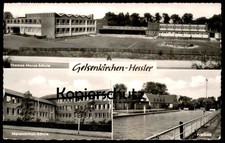 ÄLTERE POSTKARTE GELSENKIRCHEN-HESSLER THOMAS MORUS-SCHULE MELANCHTHON-SCHULE FR