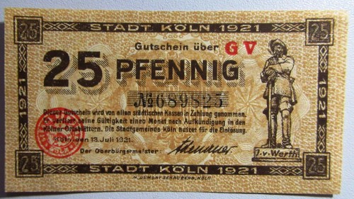 Pfennig notgeld der stadt - 25,