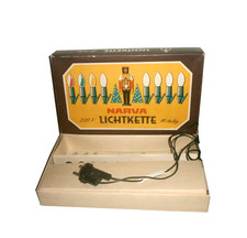 ORIGINAL DDR Narva Lichterkette Baumschmuck 10 Kerzen + 2 Ersatzkerzen