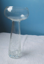 Hyazinthen-Vase   aus Glas  teilweise Craqueleglas   16cm hoch