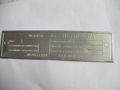 Typenschild schild für bus - für, vw
