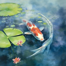 Wandbild Koi Japanischer