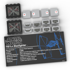 Upgrade-Kit (bedruckte Teile) für LEGO® Star Wars 75095 UCS TIE Fighter™