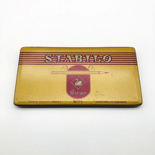 Alte Schwan Stabilo Box No. 8773, Farbstifte 13 Stück in Box - Blechdose Vintage