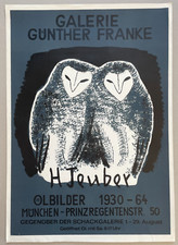 Plakat Poster - Hermann Teuber - Ausstellung in München - 50er Jahre Grafiker