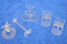 BARBIE ZUBEHÖR S41 STÄNDER PUPPENSTÄNDER STANDHILFE für PUPPEN TRANSPARENT RAR