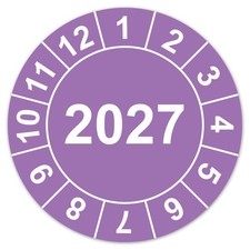 Jahresprüfplaketten 2027 lila