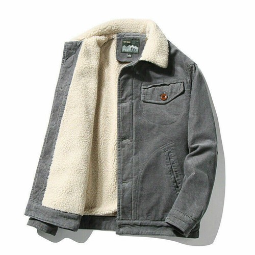 Herren jacke retro cord - jacke, sherpa