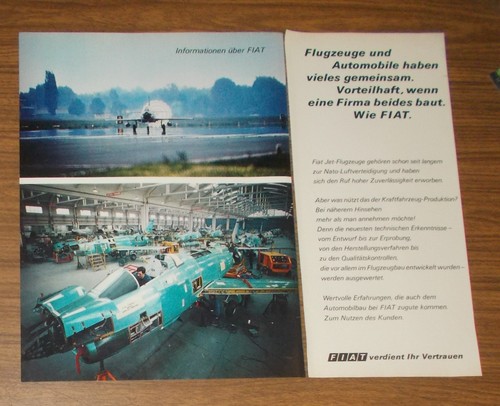 Seltene werbung fiat jets - werbung, g.91