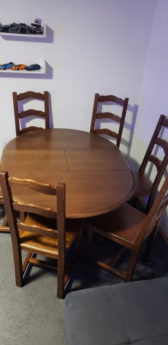 Massiveholz set tisch und - und, 6