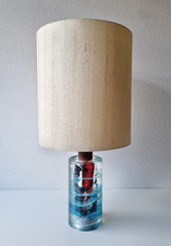 Tolle, sehr ausgefallene LIMBURG Tischlampe - Glasfuß - 75 cm - Design - um 1960