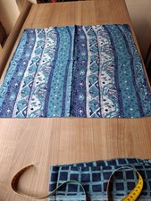 Kleines Halstuch Dunkelblau Hellblau Weiß  Muster  53 Cm