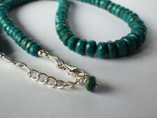 SCHMUCK-STCK KETTE Chrysokoll Facetten Disk Scheiben poliert 43 - 47 cm NEU  