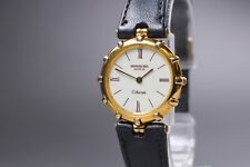 RAYMOND WEIL Coliseum 109 Geneve 18 K Gold römische Damenuhr 25 mm QZ aus JAPAN