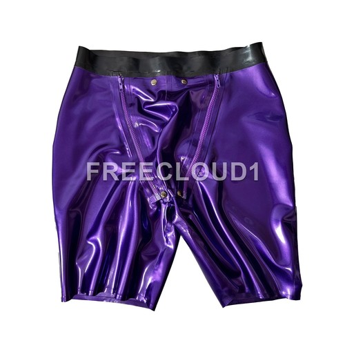 Lila latex shorts - lila,
