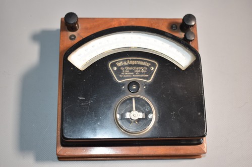 Antikes volt und amperemeter - antikes, volt-