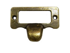 Namensschild für Apothekerschrank mit Griff Griffschale Möbelgriff Antik, K-107