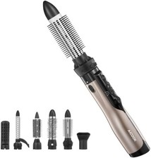 Heißluftbürste 6 in 1 Haartrockner Kamm Haarbürste Glätter Styler Lockenstab