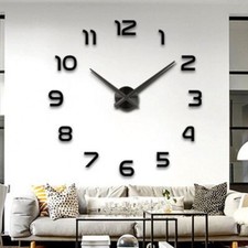 3D Design Wanduhr Deko Spiegel