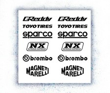 Auto Sponsoren Aufkleber 2x Set A Farbauswahl Motorrad Bike KFZ Racing Tuning
