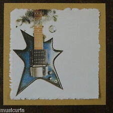 handgefertigte Weihnachtskarte HUTTL STAR E-Gitarre