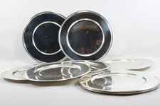 Q34N89- 14x Teller Platzteller Metall versilbert  