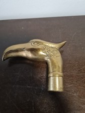 Gehstock Adler Vogel Falkenkopf Messinggriff Stock Messing Vintage #A16