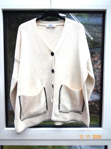 Strickweste damen creme mit - in,