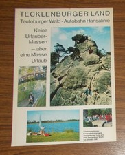 Seltene Werbung TECKLENBURGER LAND Teutoburger Wald - Keine Urlauber-Massen 1973