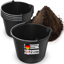 5x 12L Eimer mit Ausguss