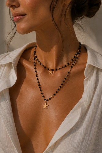Doppelreihige choker halskette - doppelreihige,