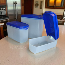 TUPPERWARE EIDGENOSSEN PLUS SET BLAU 350 ML 1,0 L 1,6 L  A140 A141 A142