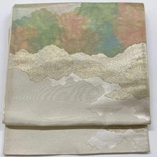 6035# Japanischer Vintage Fukuro Obi Gürtel Kimono Stoff Seide Traditionell