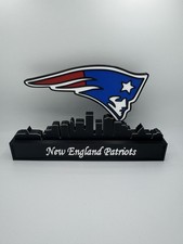 🏈 3D-Druck Deko – New England Patriots Logo mit Skyline von Foxborough