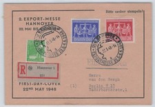 All. Besetzung 669-670 Ersttagsbrief / FDC Export Messe HANNOVER 1948 [866]