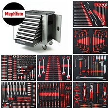 Mephisto Werkzeugwagen Premium Werkstattwagen 8 Schubladen gefüllt mit Werkzeug