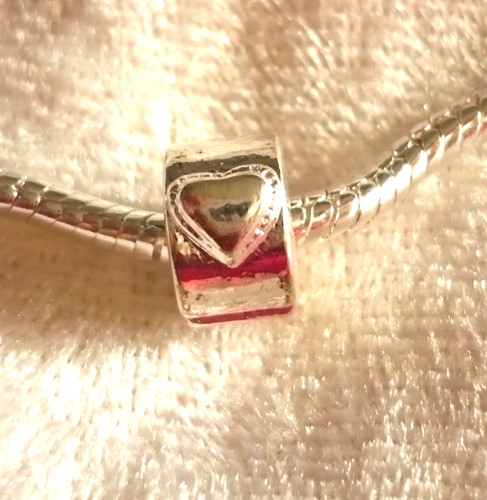 Clip stopper herz charms - herz, bead
