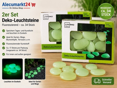 2er set deko leuchtsteine - 2er, deko-leuchtsteine
