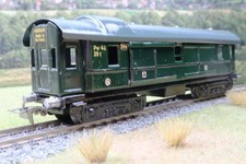 Märklin Spur H0/00 344 D-Zug-Gepäckwagen Ep.II-III dunkelgrün Blech GUT ERHALTEN