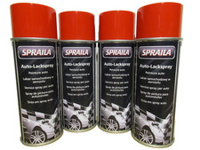 4 Spraydosen rot glänzend RAL