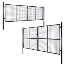 Gitter Gartentor Verzinkter Stahl Doppelflügeltor Doppeltor Hoftor Tor Flügeltor