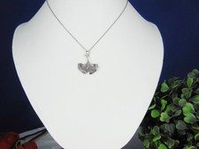 HALSKETTE: EDELSTAHL + ANHÄNGER GINGKO-BLATT ORIGINALFARBE 40+5 cm. 354.19