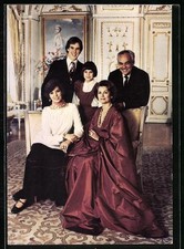 Fürst von Monaco mit Gracia Patricia und Kindern, Ansichtskarte 