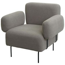 B-Ware Lounge-Sessel MCW-L83, Cocktailsessel Sessel, Bouclé Stoff Metall, grau