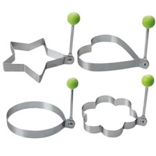 4x Spiegeleiform Edelstahl