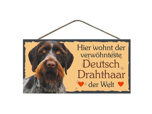 Türschild deutsch drahthaar - türschild,