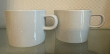 ALESSI Tassen Jasper Morrison Kaffeetasse Teetasse 2 Stück weiß Porzellantassen