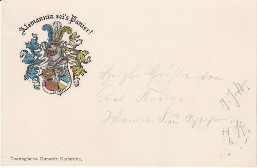 Studentika 1909 burschenschaft - studentika,
